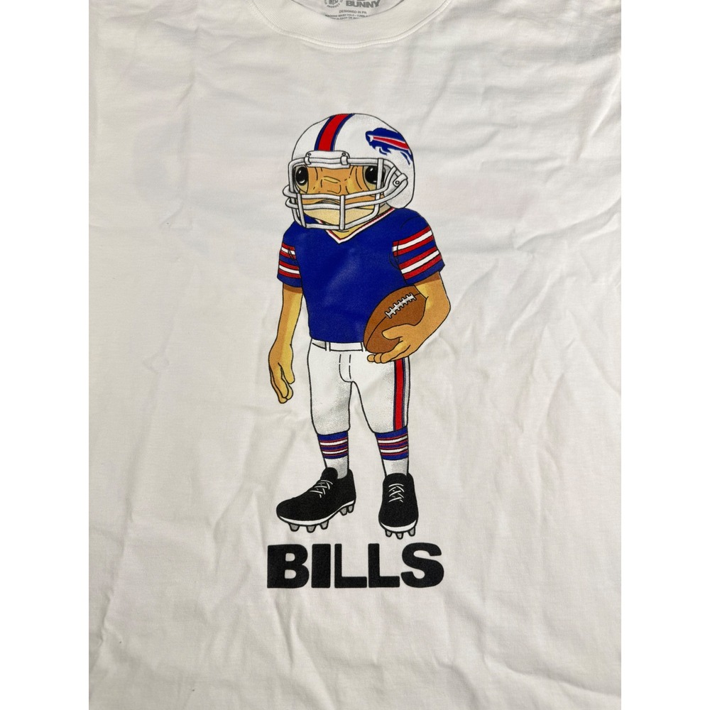 Bad Bunny x NFL Buffalo Bills White Graphic T-Shirt Mens Size Medium 2026 Sleeve